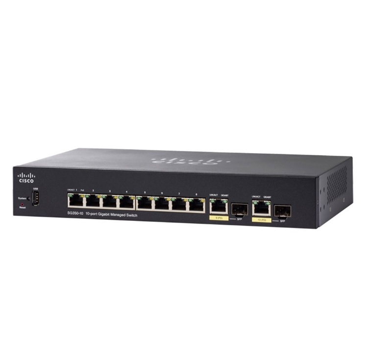 سوییچ شبکه سیسکو ۸ پورت SG350-10