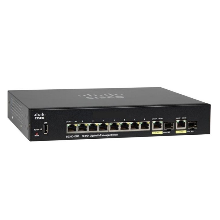 سوییچ POE سیسکو ۸ پورت SG350-10MP