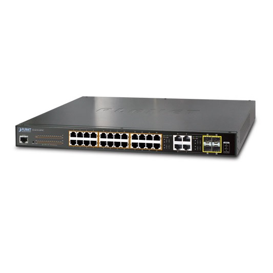سوییچ شبکه ۲۴ پورت POE پلنت GS-4210-24P4C