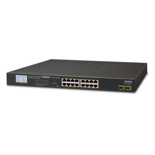 ًسوییچ شبکه ۱۶ پورت POE پلنت GSW-1820VHP