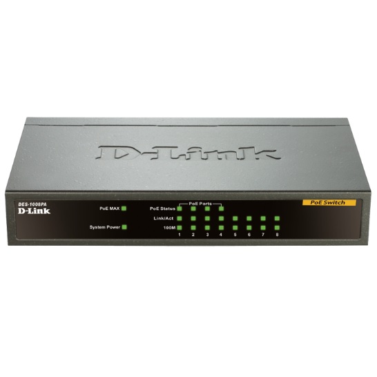 سوییچ شبکه ۸ پورت POE دیلینک DES-1008PA