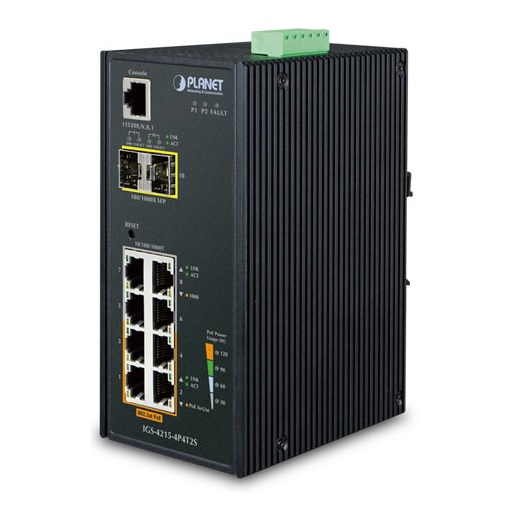 سوییچ POE صنعتی ۸ پورت پلنت IGS-4215-4P4T2S
