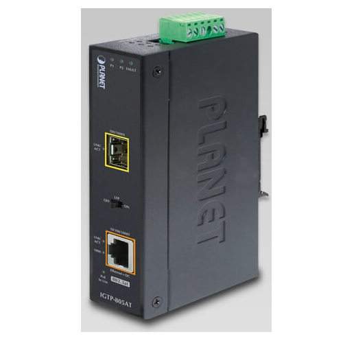 مدیاکانورتور POE صنعتی پلنت IGTP-805AT