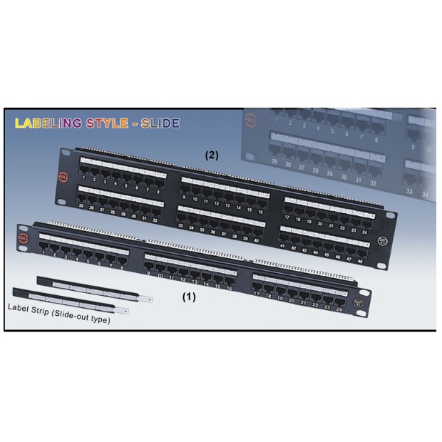 پچپنل ۲۴ پورت Cat6 UTP FULL فول FA-951K-248-C6-BK